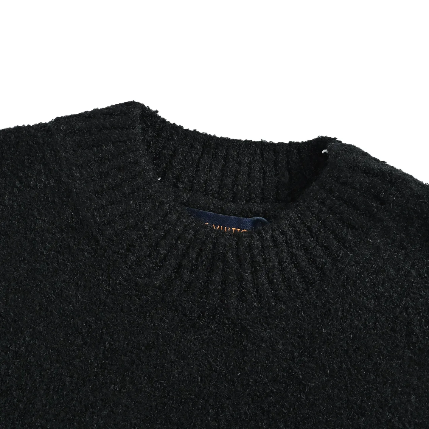 Louis Vuitton front and rear logo jacquard sweater